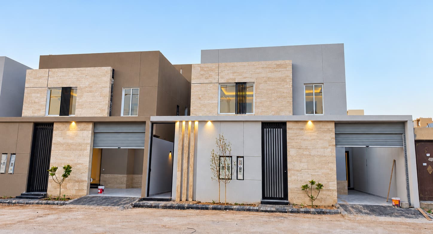 فلل البيان بواجهات حجرية ورمادية